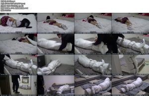 [新月原创] 佳怡同好定拍入室棉被全包的可怜白袜女孩被扛走-丝依依