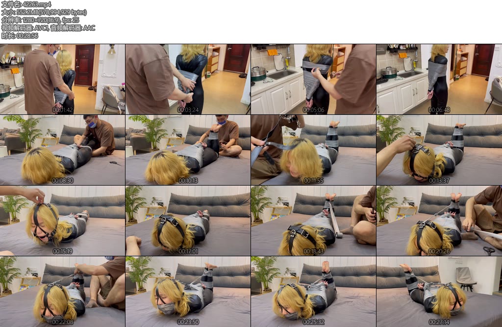 [默示录] 缚艺录小星银色胶带的驷马用了新的口球为了避免口水横流胶带贴地严严实实-丝依依