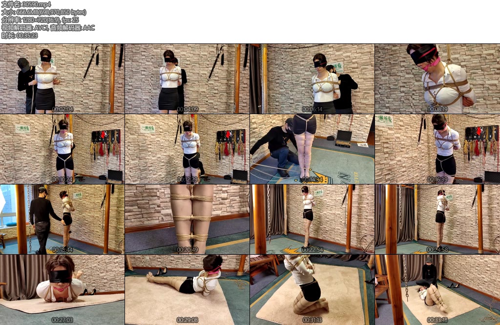 [一绳所爱] 白领优优全身捆绑挣扎-丝依依