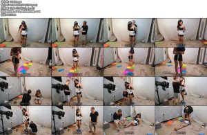 [束缘阁] 紫依 女仆黑网袜 指压版折磨 平衡游戏-丝依依