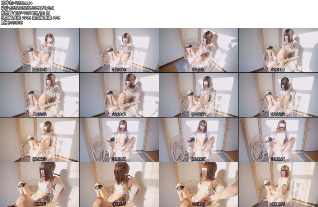 [亚洲绳艺] 内衣捆绑午后阳光下的电击震动调教-丝依依