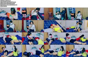 [亚洲绳艺] 闺蜜分手两个闺蜜分手雪妮把闺蜜打晕了搭上单椅把她锁起来脱下黑丝塞进嘴裡然后封住她的嘴当她醒来时发现自己遇到了麻烦-丝依依