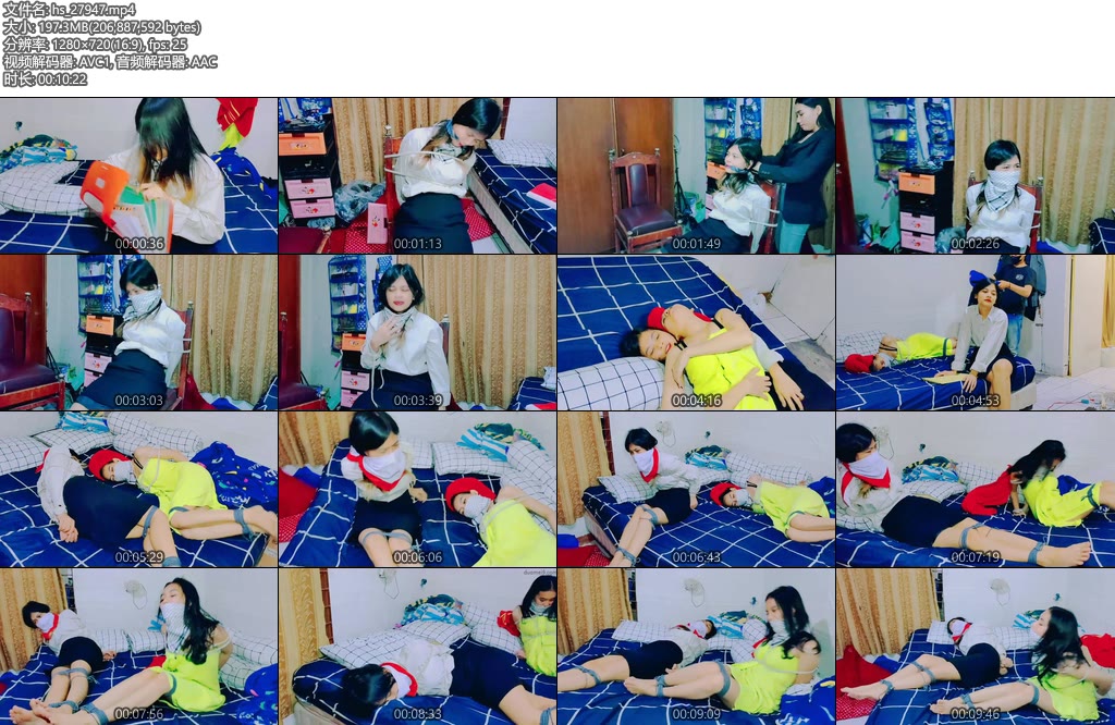 [亚洲绳艺] 闺蜜分手两个闺蜜分手雪妮把闺蜜打晕了搭上单椅把她锁起来脱下黑丝塞进嘴裡然后封住她的嘴当她醒来时发现自己遇到了麻烦-丝依依