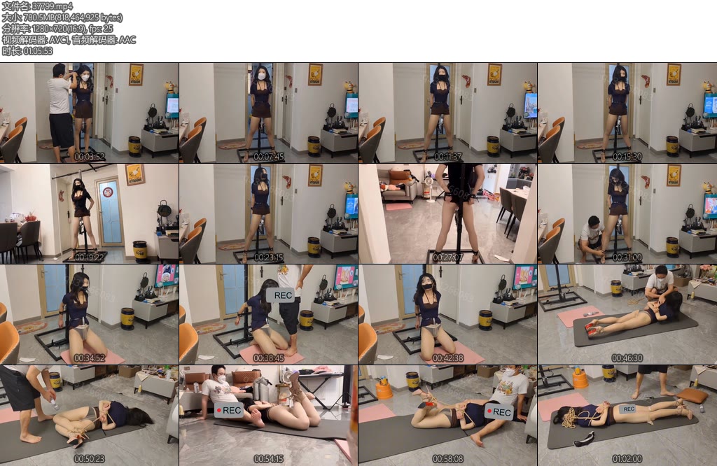 [欢乐谷] 铁架固定调教m女深度 铁架固定和绳子比起来的活动挣扎范围还是要小得多，-丝依依