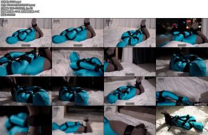 [亚洲绳艺] 约束之森自缚神器欧式直臂驷马全包紧身衣Zentai捆绑放置挣扎灰丝袜-丝依依