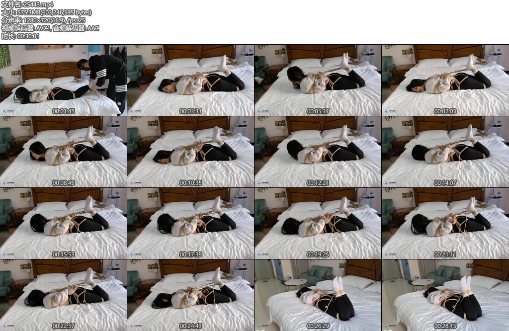 [JS原创] 日式全身紧缚 股绳驷马白棉袜挣脱-丝依依