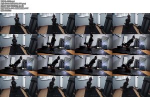 [JIOJIO原创] JIOJIO囚禁日记3双镜头乳胶人形展示囚禁单手套K9腿套拘束马具形口球吊顶强制跪立内置郊狼电击GS榨精乳胶电极片外置震动B强制CG-丝依依