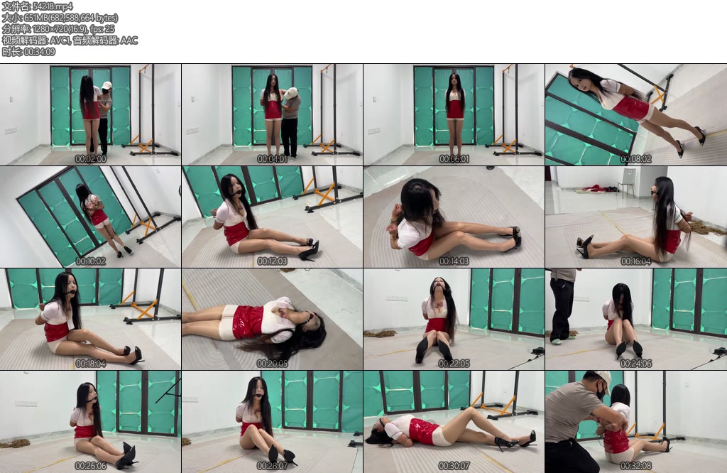 [冰悦原创] 唯美油亮丝袜五花紧缚带4·8口球聊天挣扎记录-丝依依