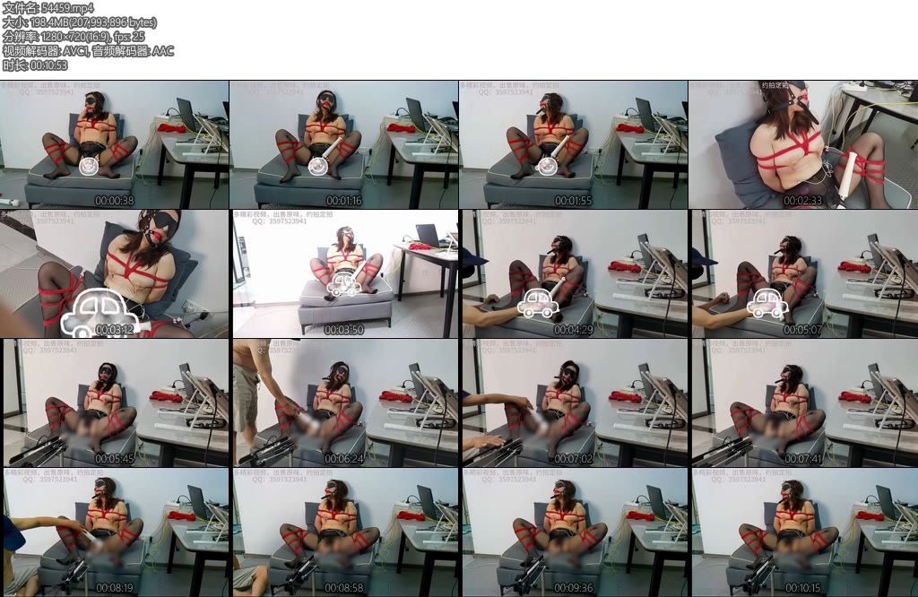 [魅影空间] 绳舞飞扬M脚红绳束缚双重炮击轮番折磨塞着口球的小奴只能哀嚎了-丝依依