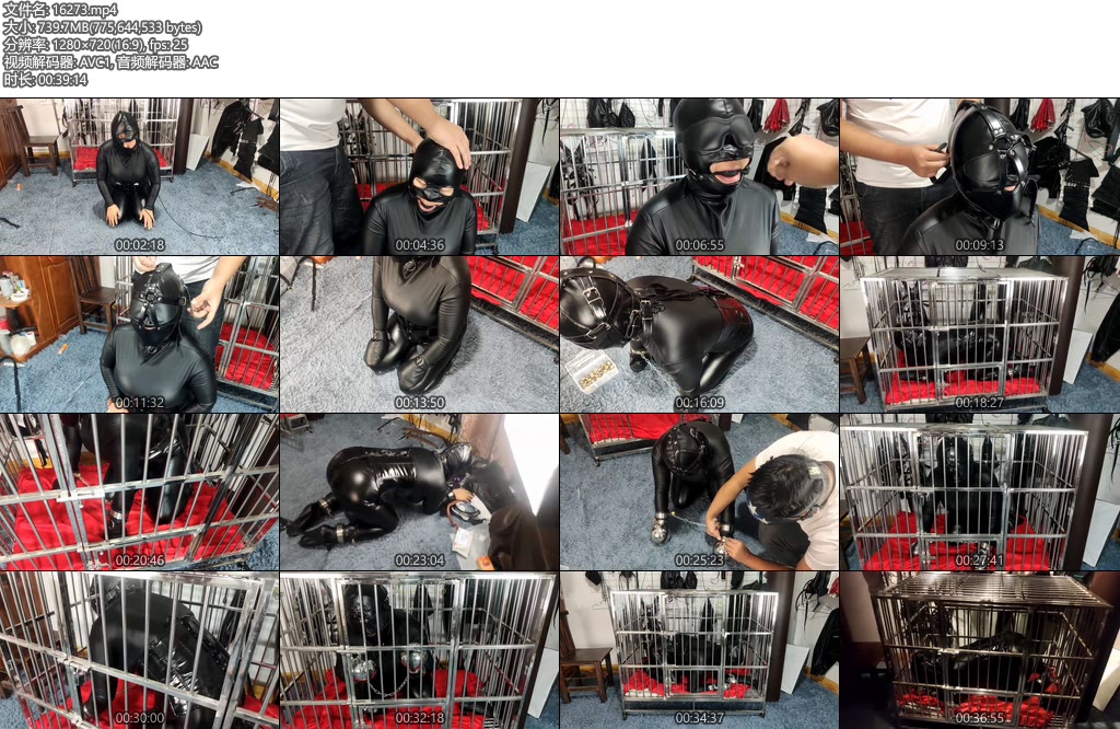 [曼陀原创] 皮具狗笼拘禁-丝依依