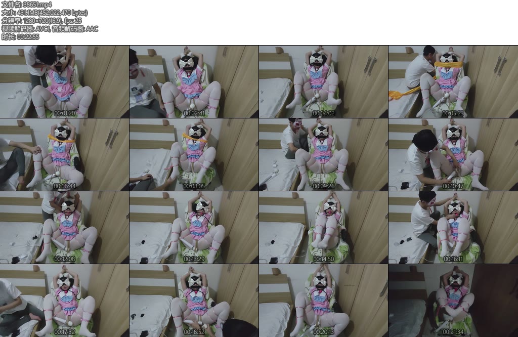 [津缚原创] 媳妇的调教日记（第三集）内置TK强制固定放置紧缚棒棒刺激堵嘴分腿GC-丝依依