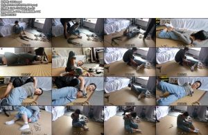 [绳之韵] 新晋乖奴小软镣铐游戏（第二集）带着手铐、脚镣用餐、做家务，尝试自行解拷-丝依依