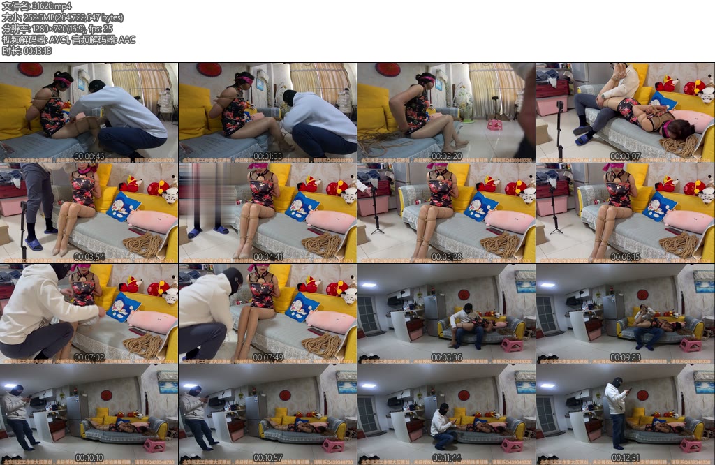 [BJ原创] 北京绳艺 无袖旗袍油亮丝袜并腿缚（第三集）-丝依依