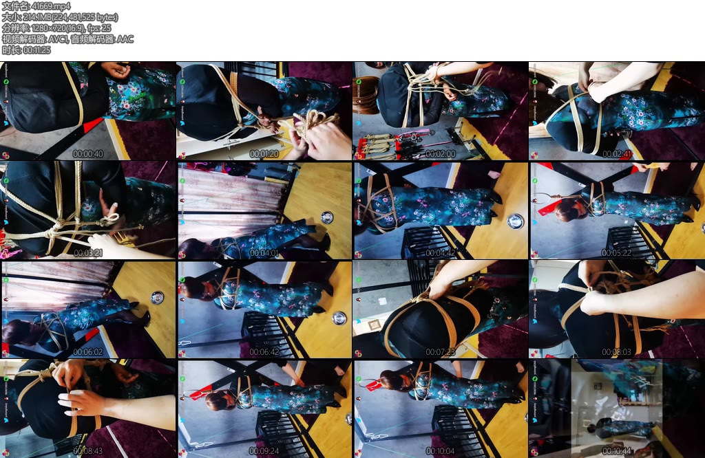 [魔束原创] 旗袍爱好者伪娘体验镣铐取外卖吊绑口球单手套-丝依依