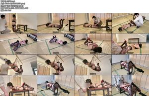 [涵涵原创] TM女M黑丝内衣后手观音紧缚挣扎口舌侍奉前后夹击-丝依依