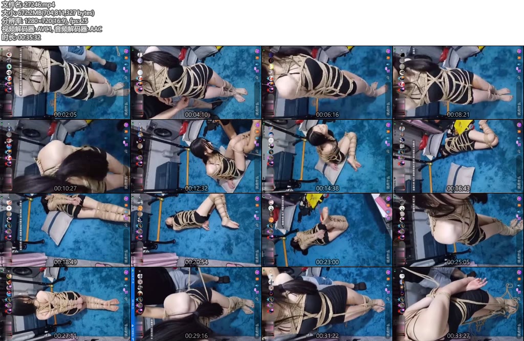 [亚洲绳艺] kb诗诗 直播吊缚绳艺-丝依依