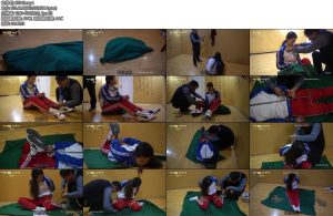 [一绳有你] 变态绑架某大学校花哼着小歌被迷晕装麻袋挣扎数分钟金属驷马拘束鸭子缚疼的受不了五花胶带封嘴-丝依依