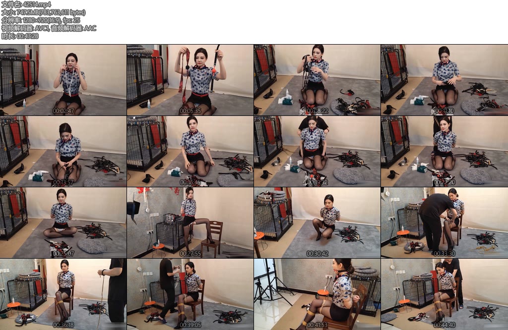 [随心原创] 江奈空姐口球推销员来自一个准备开淘宝情趣店店主的各种口球试戴与介绍-丝依依