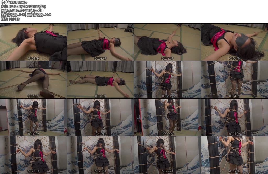 [象人原创] 小0短裙黑丝被蜘蛛网缠住的少女-丝依依