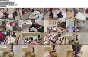 [FXX] 凡小晓XQMS金属镣铐阳具口塞狗头SP驷马连接金属项圈废双腿靠前肢爬行黑丝高跟强制分腿P机电击器抽查强高到双腿抽搐K9电击前后双入主动强高惊险的ZX游戏极限挣扎昏迷-丝依依