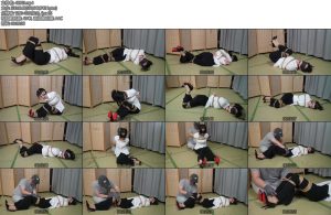 [象人原创] 嗷嗷白衬衣后手缚黑色长裤红色高跟鞋裤里肉丝捆缚-丝依依