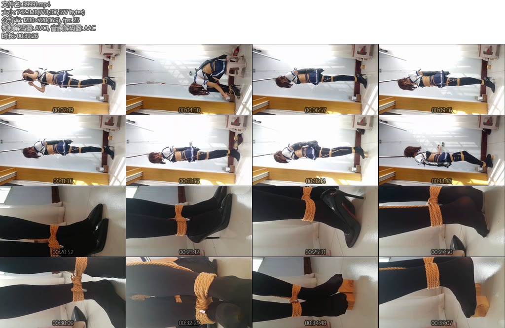 [亚洲绳艺] 玩家自缚踩在5cm木块上的强制踮脚单手套自缚猫爪黑丝袜-丝依依