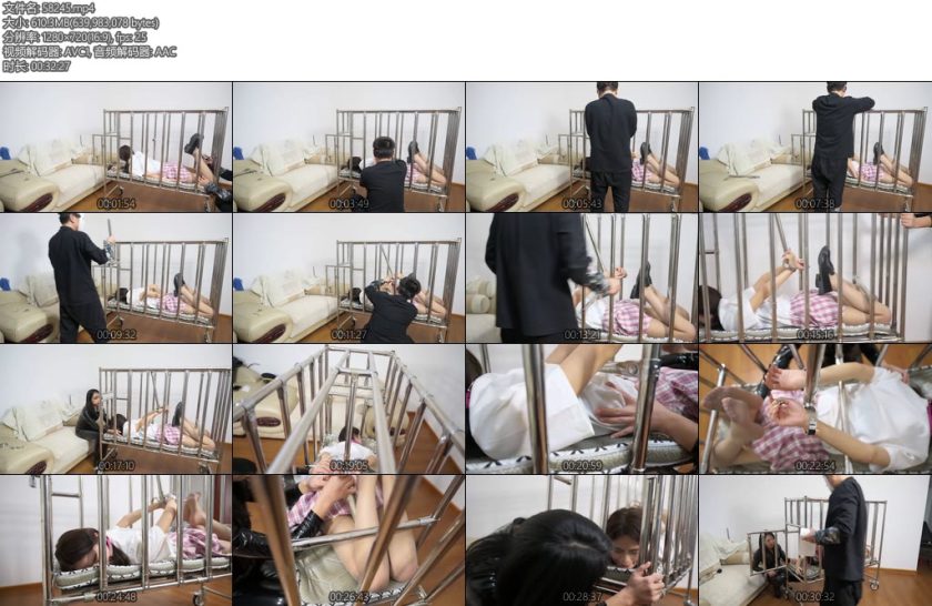 [撒琅制造] 言妍铁笼内固定遭沐小雨筋膜枪伺候JK双马尾高跟镣铐TK-丝依依