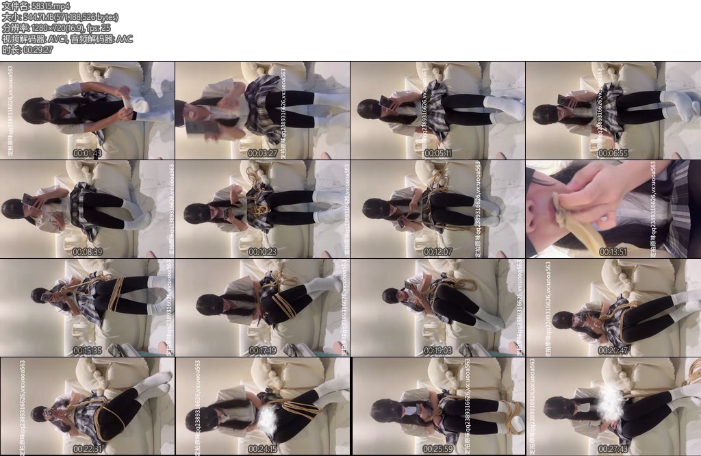 [新月原创] 自缚堵嘴被入室玩弄黑丝蒙眼内裤肉丝白袜堵嘴双马尾JK黑丝白袜呜呜呻吟求救无人回应-丝依依