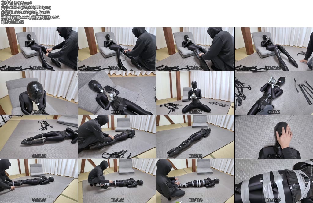 [鹿角与猫爪] ZENTAI极致窒息束缚胶带全包头带盖呼吸孔拧紧隔绝空气芭蕾高跟长靴强迫足尖尼龙拘束带后手缚并腿蛇缚胶带多层加固盖子彻底拧死肆意挣扎吧-丝依依