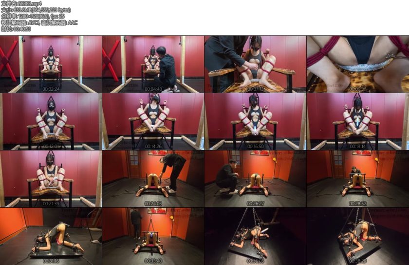 [意之窗] 汤圆椅缚滚针耳光震动棒鞭打墙高乳夹夹虎口固定架低空悬吊-丝依依