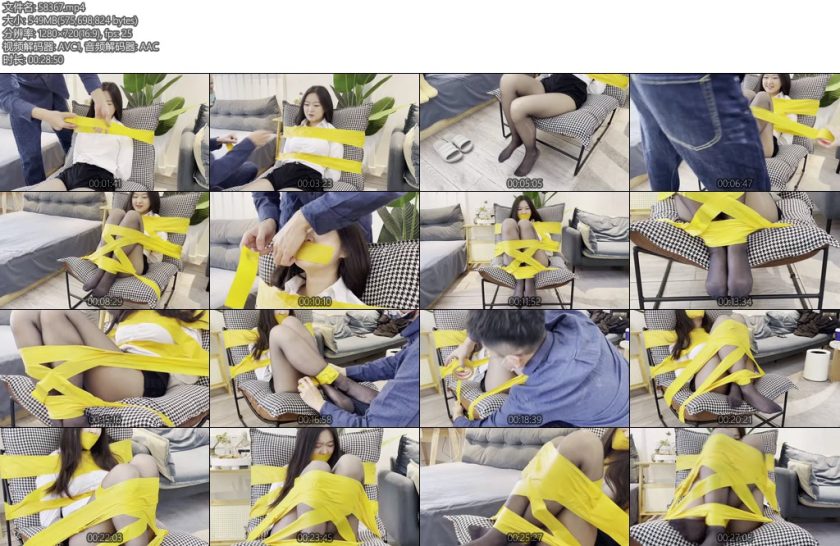 [默示录] 缚艺录黄色胶带与黑丝-丝依依