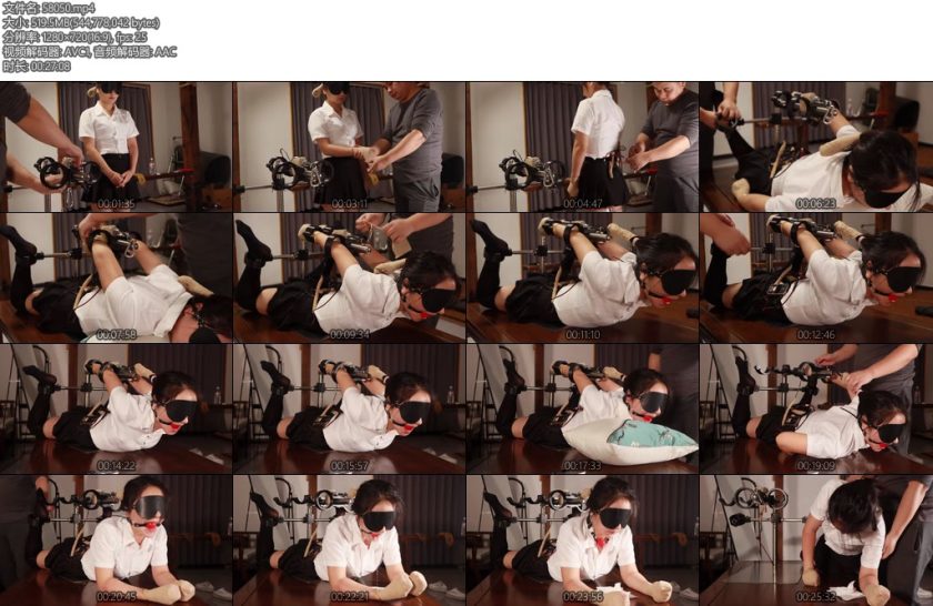 [路由原创] 紧缚小雪驷马架极限放置电击调校-丝依依