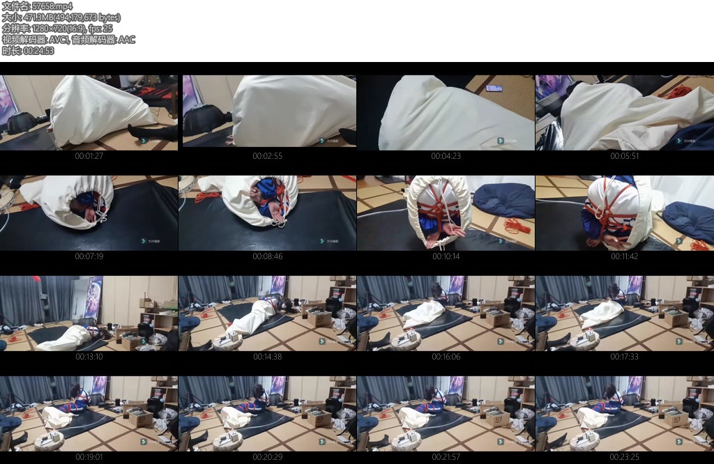 [药药原创] 十七鱼校服少女十七鱼麻袋束缚绑架挣扎挣脱实录在麻袋中扭动挣扎耗尽所有体力绝望的喘叫-丝依依