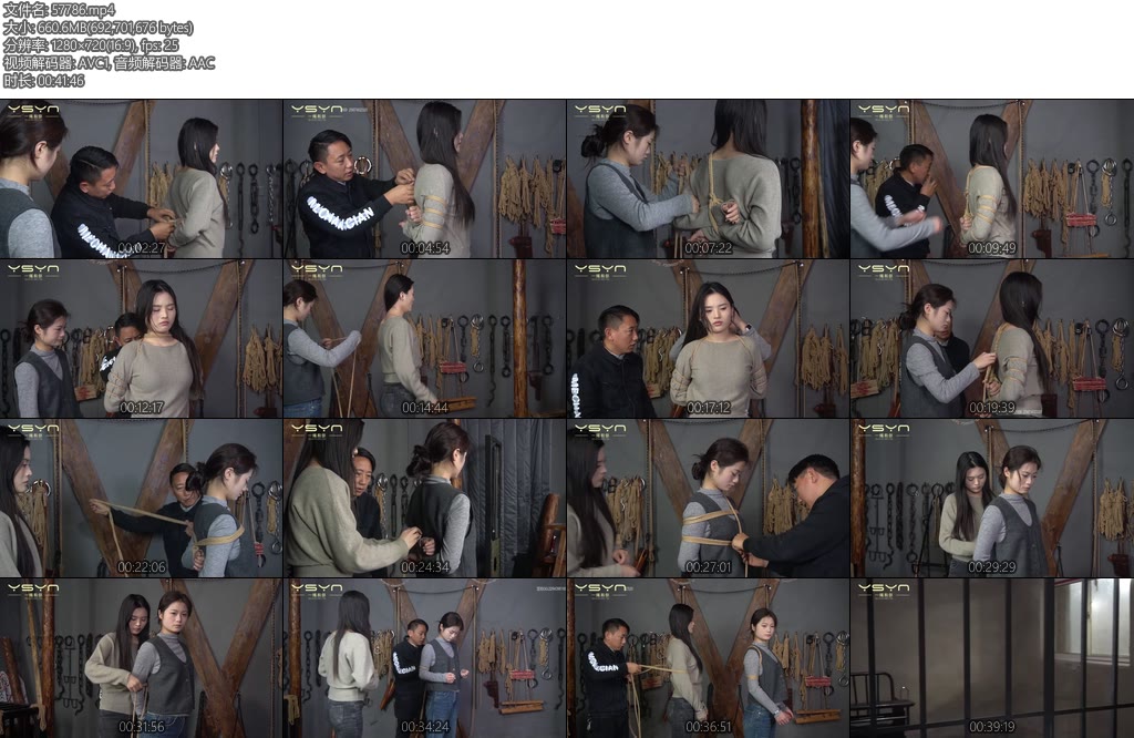 [一绳有你] 车模应聘两位车模应聘让她们现场尝试绑与被绑的各种捆绑戴上手铐参观部分场景-丝依依
