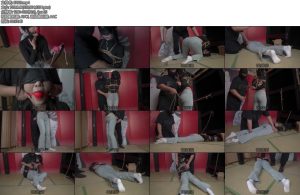 [象人原创] 丰满小美女猫猫降临牛仔裤白袜捆绑调教肉感十足-丝依依