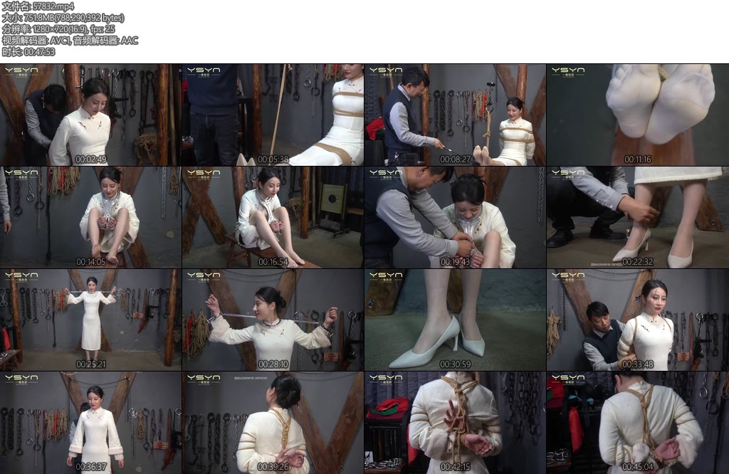 [一绳有你] 终极体验慕名而来的陈好小姐姐来基地体验挑战老虎凳金属紧固挠痒断头台等等刑具最后挑战挣脱五花大绑-丝依依