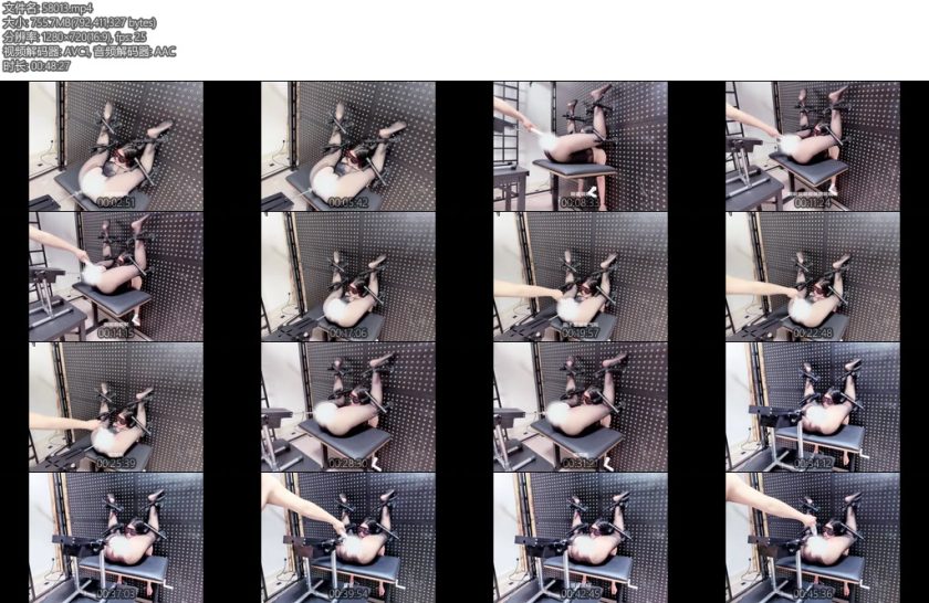 [缚心室] 一种非常羞耻的拘束方法80多斤黑丝女学生身体被极限折叠炮机AV棒折磨下难以承受不停求饶-丝依依