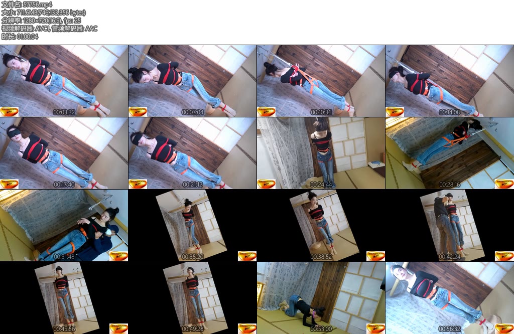 [魅影空间] 绳舞飞扬橘子新年快乐献舞大长腿翘屁股的橘子60分钟牛仔裤紧缚之舞为新年献舞-丝依依