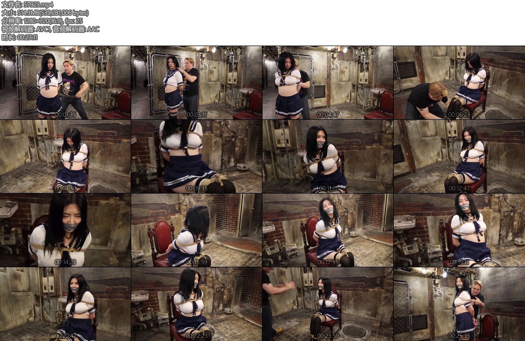 [欧美绳艺] Made in Japan The Cursed Videotape Case, Nao Iinari gets tied and gagged in an abandoned chamber-丝依依