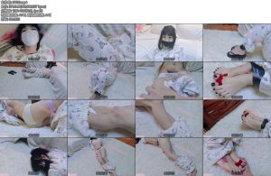 [念念原创] 微剧情被扒下衣服胁迫的居家念念睡衣人字拖胶带捆绑封嘴露内衣裤绑脚趾tk挠痒跳蛋强高-丝依依