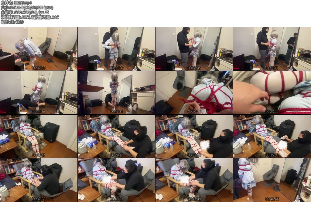 [kilo原创] 全身捆绑后装入行李箱内抱出来之后又继续榨汁-丝依依