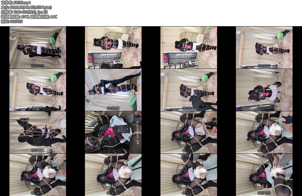 [亚洲绳艺] 职业胸手和纱被俘的审问训练伪娘-丝依依