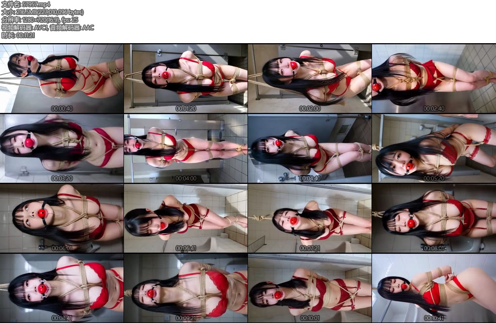 [惜缘原创] AI大作006男厕所女孩被粗绳高高吊起双手双脚勉强触地红色口球紧紧塞满口腔口水不受控制地流下无法出声无法挣扎只能任由摆布的身体在冰冷瓷砖上微微颤抖全程高潮痉挛镜头强烈羞耻感拉-丝依依
