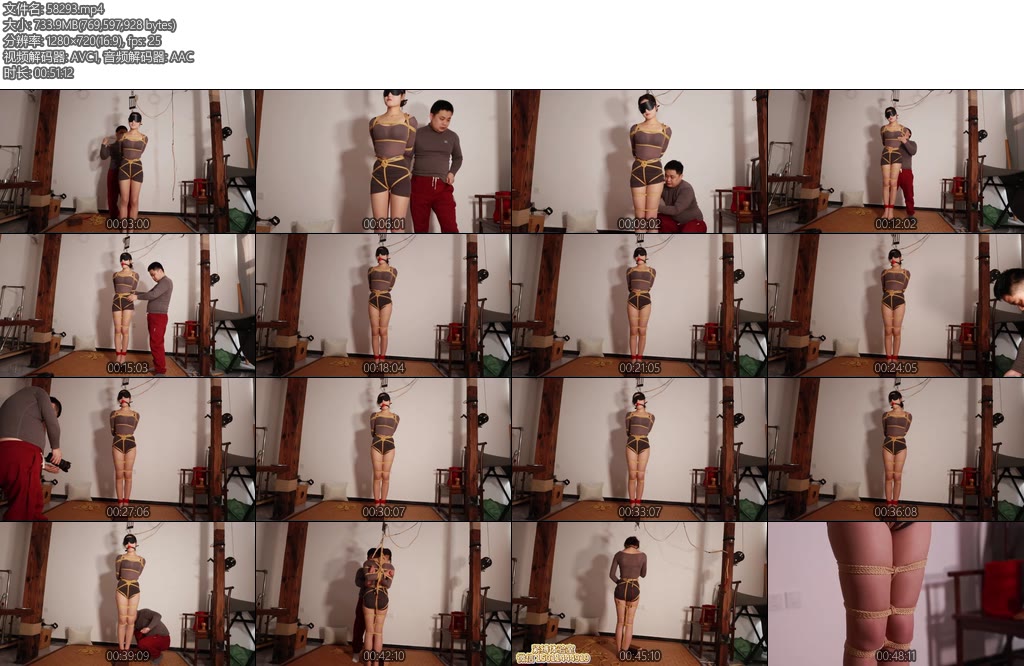 [路由原创] 紧缚文慧电击三部曲第一部直立吊强制垫脚限位电击-丝依依