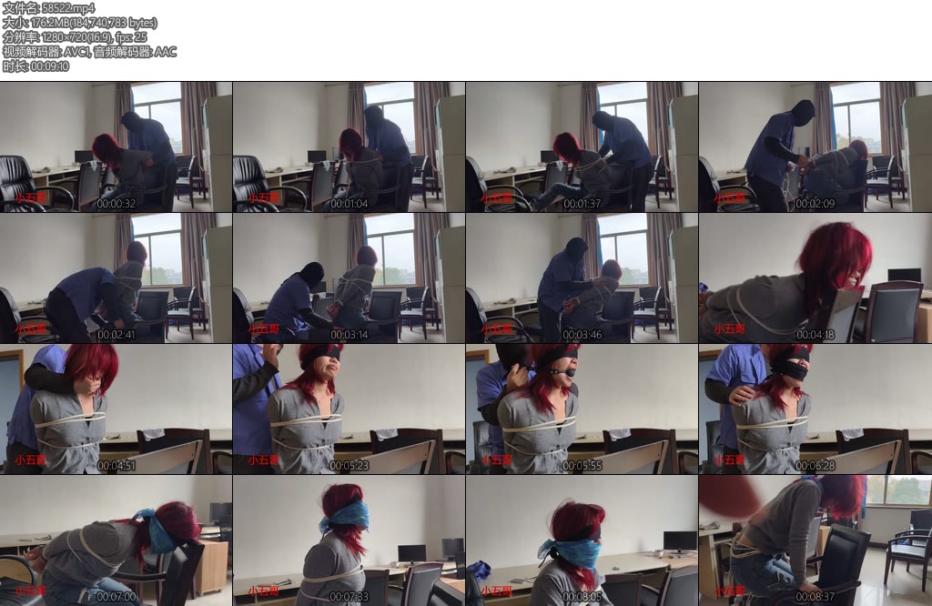 [小五哥] 捆绑挣脱大口球塞嘴-丝依依