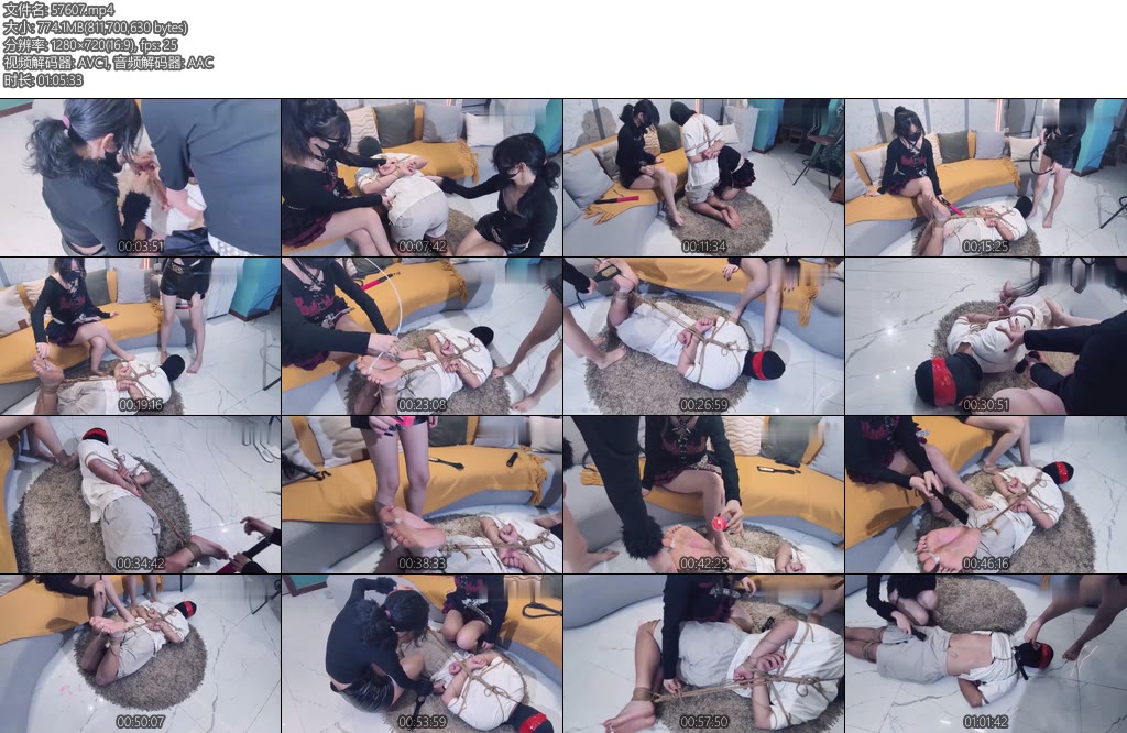 [BadCat] 线下1小时纪实咲希X妙妙双女线下捆绑男M滴蜡打脚心舔脚虐足虐乳-丝依依