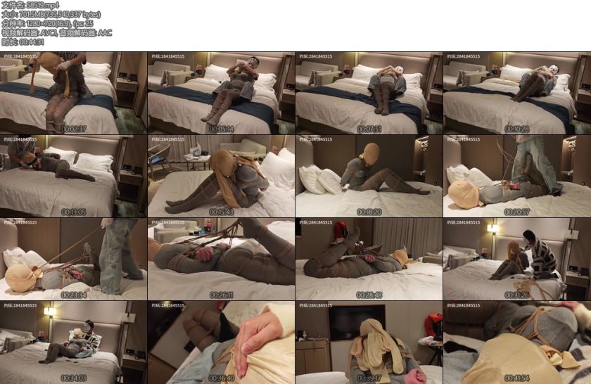 [亚洲绳艺] 伪娘全身紧缚窒息-丝依依