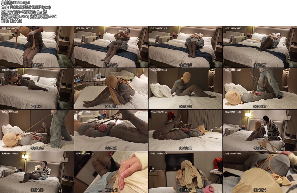 [亚洲绳艺] 伪娘全身紧缚窒息-丝依依