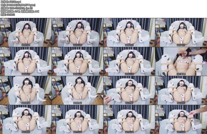[亚洲绳艺] 小奶牛套装M开腿捆绑三点震动糕朝-丝依依
