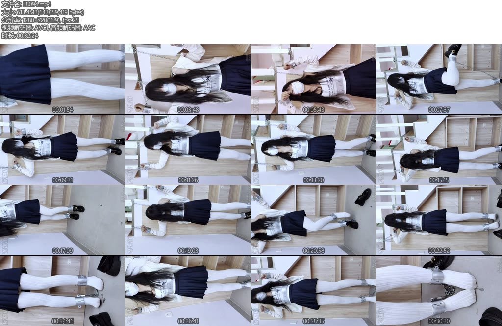 [促物语] 少女逃脱游戏001锁链镣铐百褶裙挣扎束缚逃脱拘束放置-丝依依